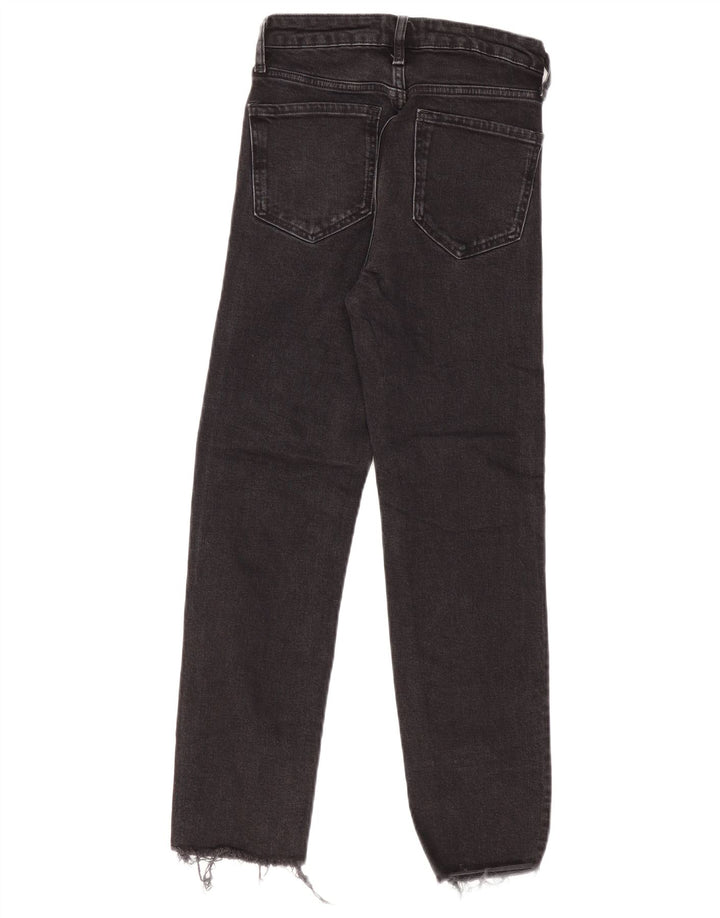 Jeans dritti a vita alta da donna ZARA EU 36 XS W26 L27 neri