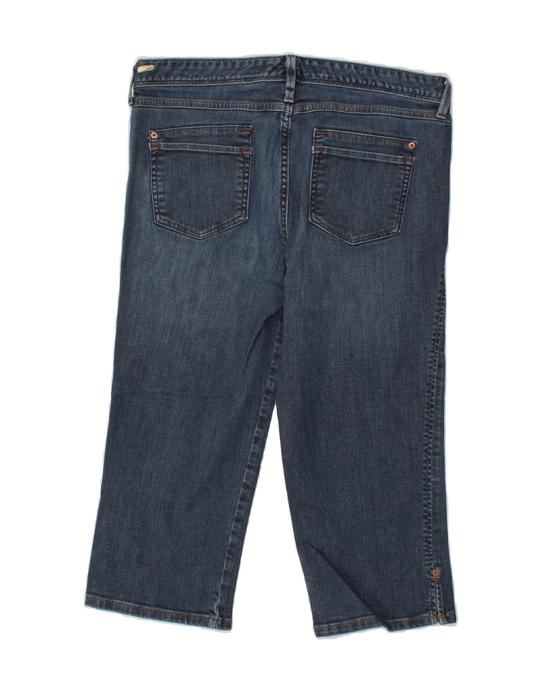 EDDIE BAUER Womens Capri Jeans US 12 Large W32 L20 Navy Blue Cotton Vintage Eddie Bauer and Second-Hand Eddie Bauer from Messina Hembry 