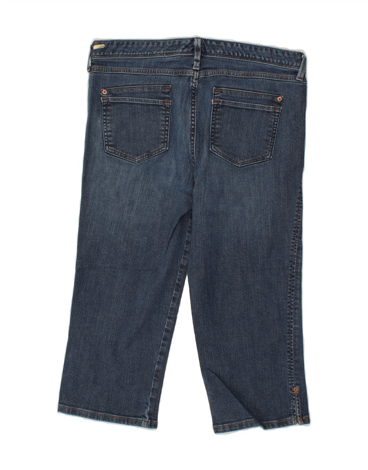 EDDIE BAUER Womens Capri Jeans US 12 Large W32 L20 Navy Blue Cotton Vintage Eddie Bauer and Second-Hand Eddie Bauer from Messina Hembry 