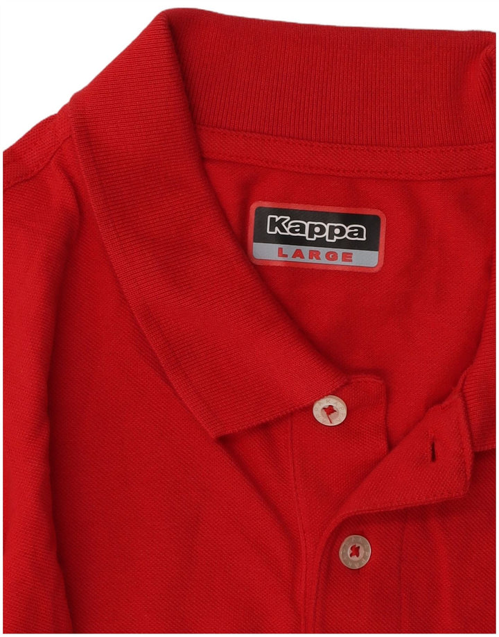Polo Kappa Uomo Large Rossa In Cotone