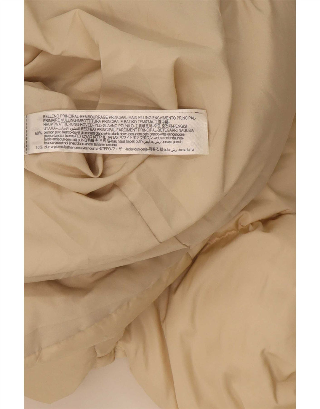 Cappotto imbottito oversize con cappuccio da donna Zara UK 6 XS Poliestere beige