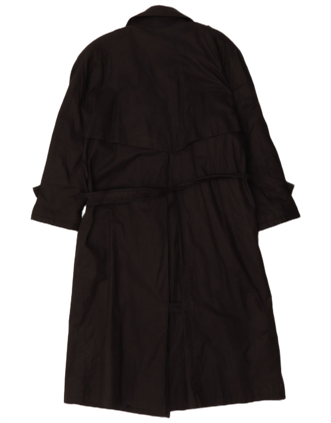 Trench oversize vintage da donna UK 16 grande nero