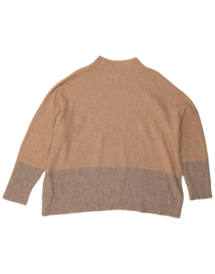 Maglione maglione a collo alto da donna Marks & Spencer UK 18 XL Beige
