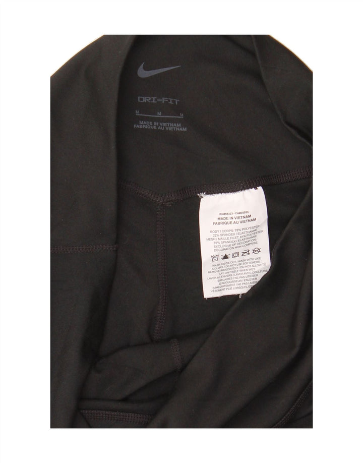 NIKE Womens Dri Fit Leggings UK 12 Medium  Black Polyester Vintage Nike and Second-Hand Nike from Messina Hembry 