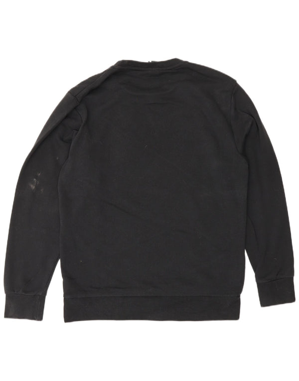 Adidas Mens Graphic Sweatshirt Jumper Medium Black Cotton Sports