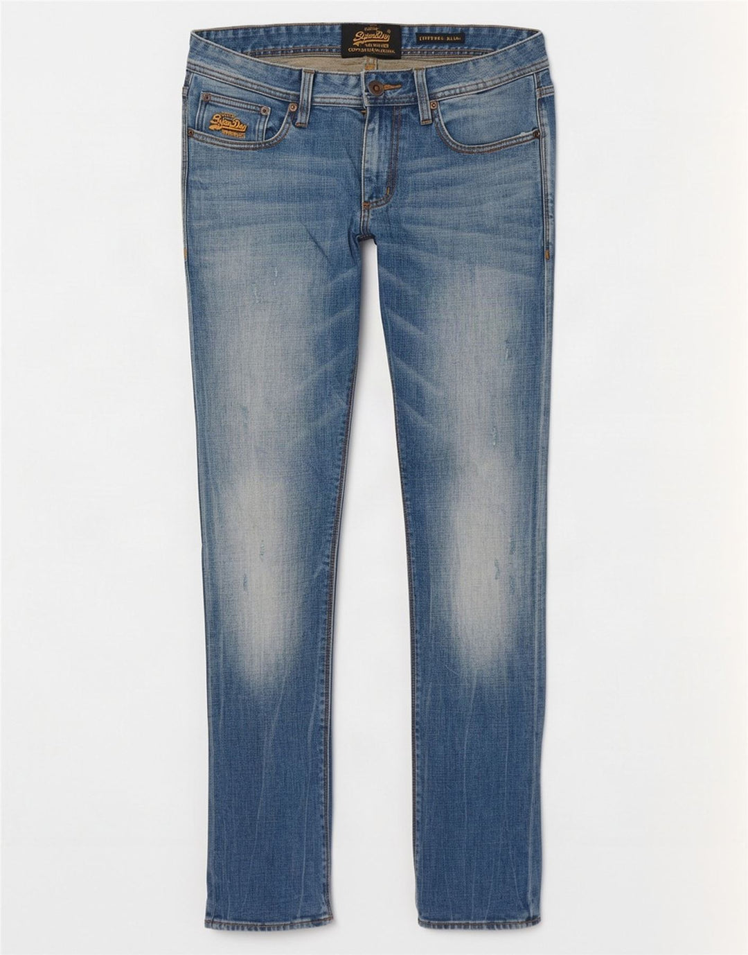 Jeans slim da uomo corporali in difficoltà Superdry W31 L32 cotone blu