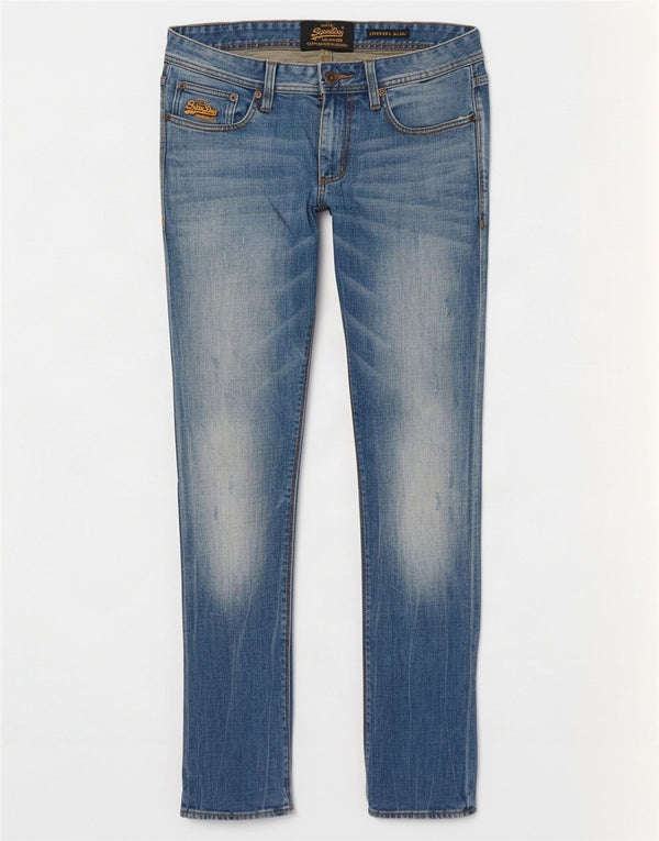 Jeans slim da uomo corporali in difficoltà Superdry W31 L32 cotone blu
