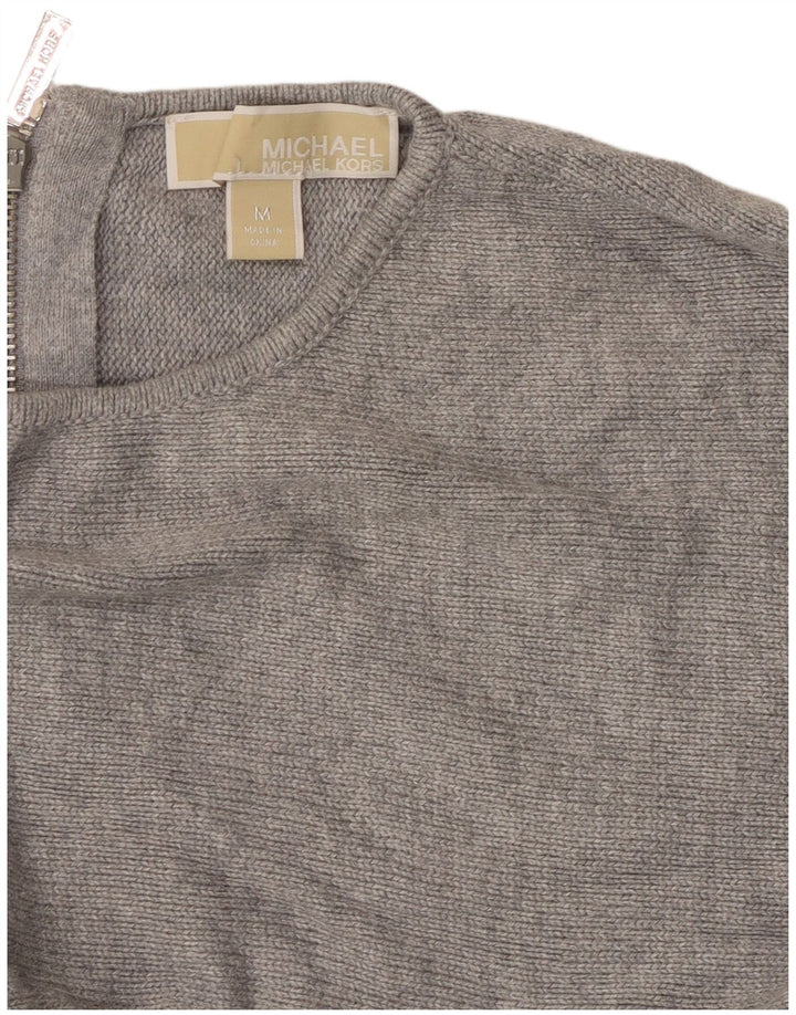 MICHAEL KORS Maglione da donna con scollo a barca UK 14 Grigio medio