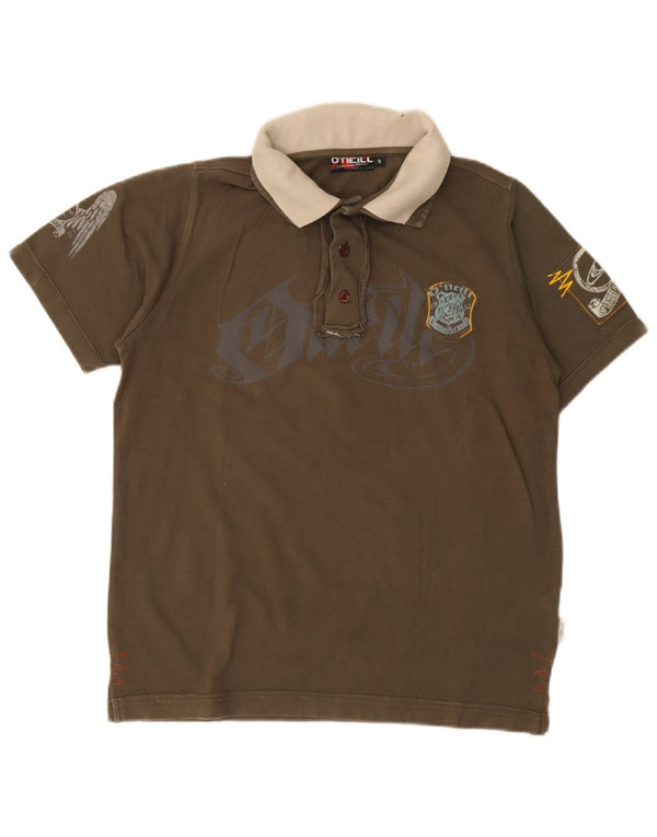 Polo da rugby grafica da uomo O'Neill piccola in cotone kaki