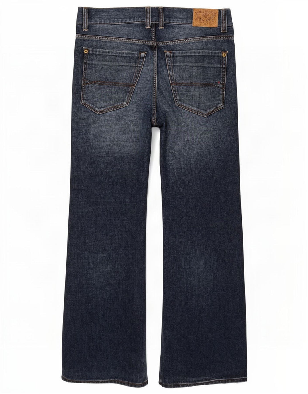 Jeans bootcut da uomo Tommy Hilfiger W38 L29 cotone blu navy