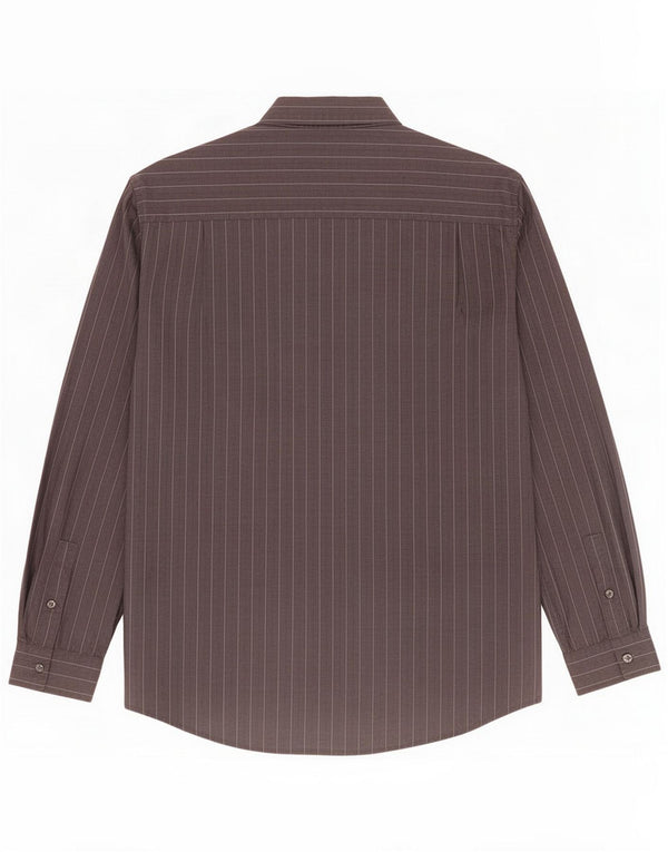 Alfani Mens Shirt Large Grey Pinstripe Cotton