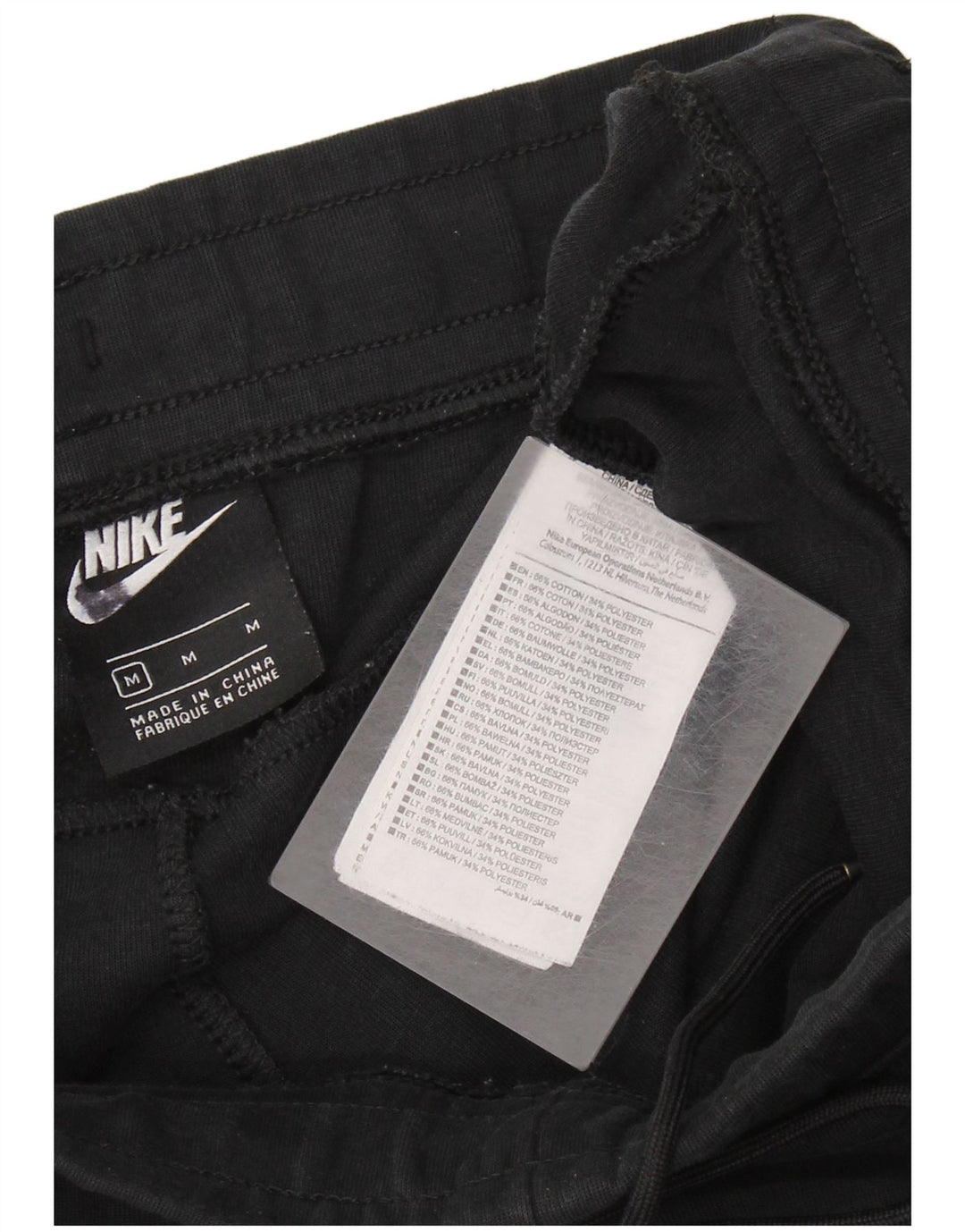NIKE Pantaloni da tuta da uomo Joggers medio cotone nero