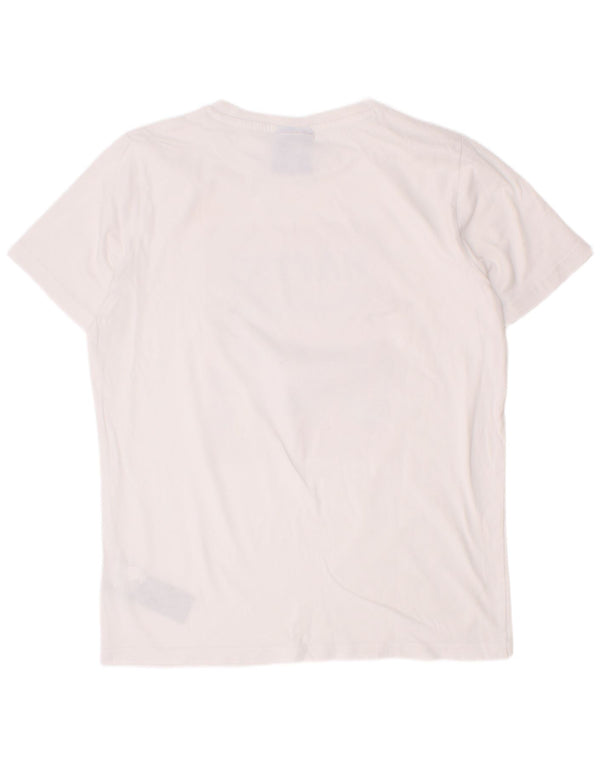 T-shirt grafica Kappa per ragazzi 11-12 anni in cotone bianco
