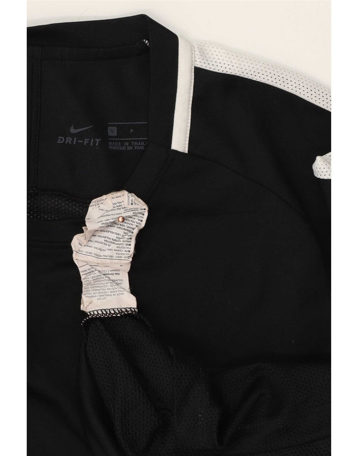 Polo Nike da uomo Dri Fit Small nera in poliestere color block