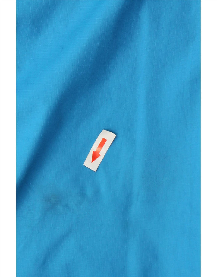 Giacca antipioggia da uomo Adidas con cappuccio UK 40 Large Blu Nylon