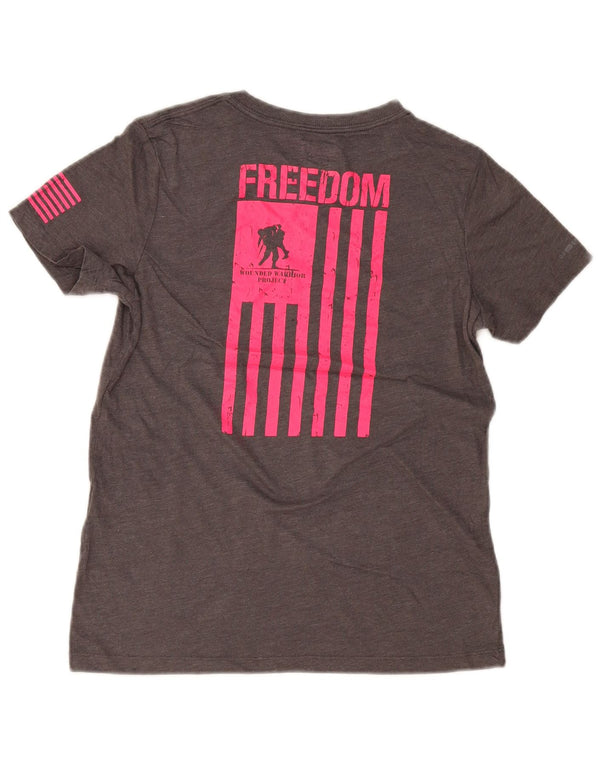 T-shirt grafica da donna UNDER ARMOUR Heat Gear Top UK 10 piccola grigia