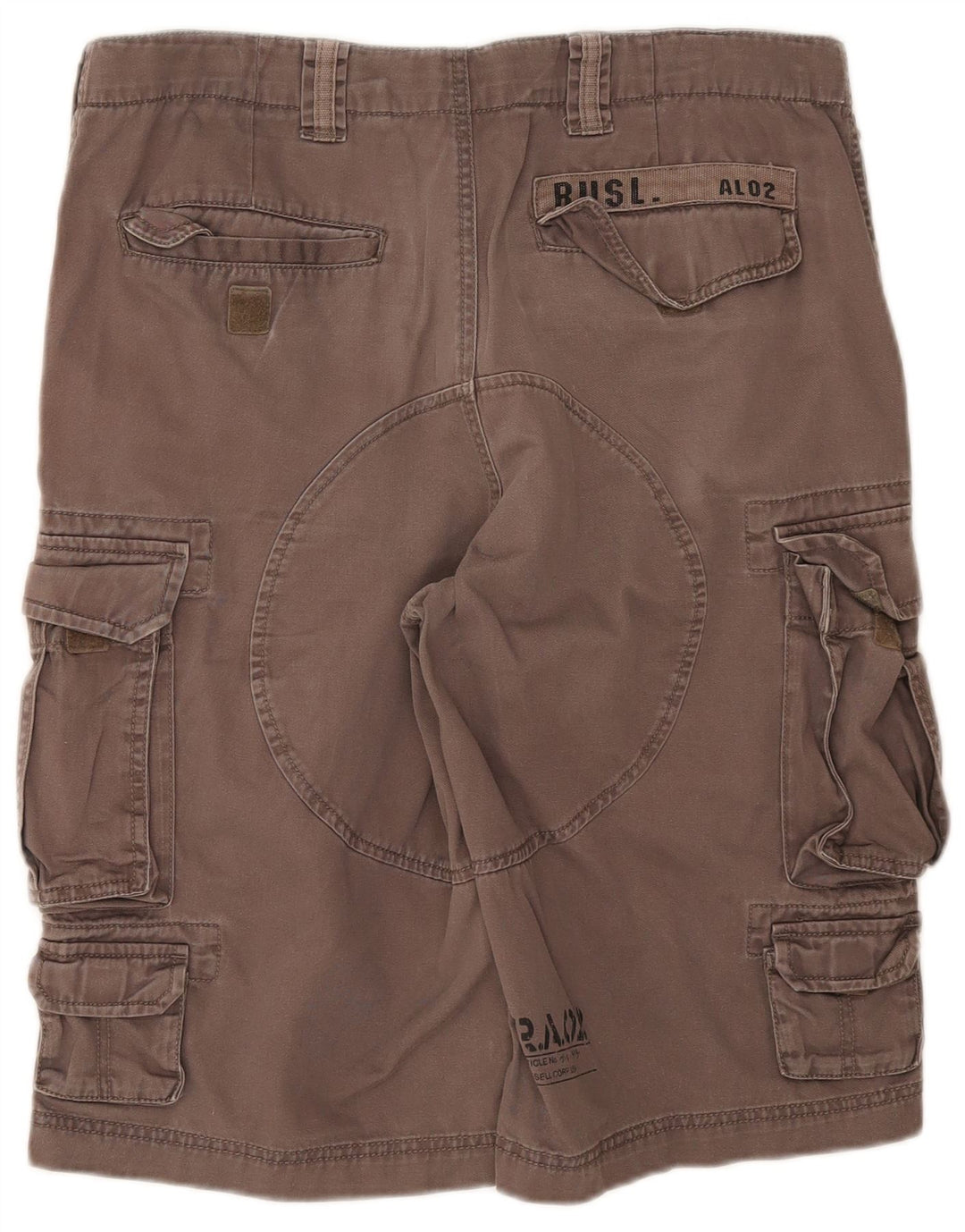 Pantaloncini cargo da uomo Russell Athletic grandi W34 in cotone grigio