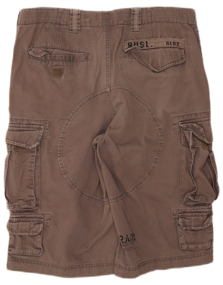 Pantaloncini cargo da uomo Russell Athletic grandi W34 in cotone grigio