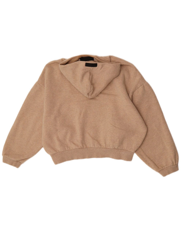 Felpa con cappuccio oversize con grafica da donna Essentials UK 6 XS Cotone beige