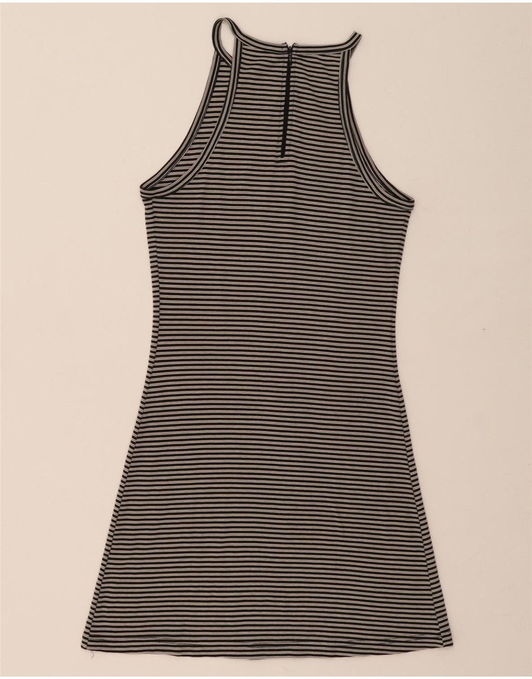 FILA Womens Sleeveless Basic Dress IT 42 Medium Black Striped Vintage Fila and Second-Hand Fila from Messina Hembry 
