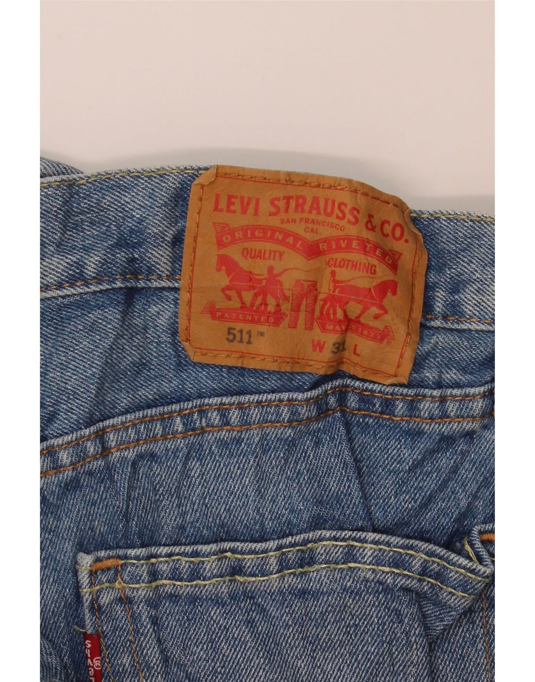 Pantaloncini di jeans Levi's 511 da uomo W31 cotone blu medio