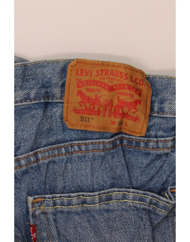 Pantaloncini di jeans Levi's 511 da uomo W31 cotone blu medio