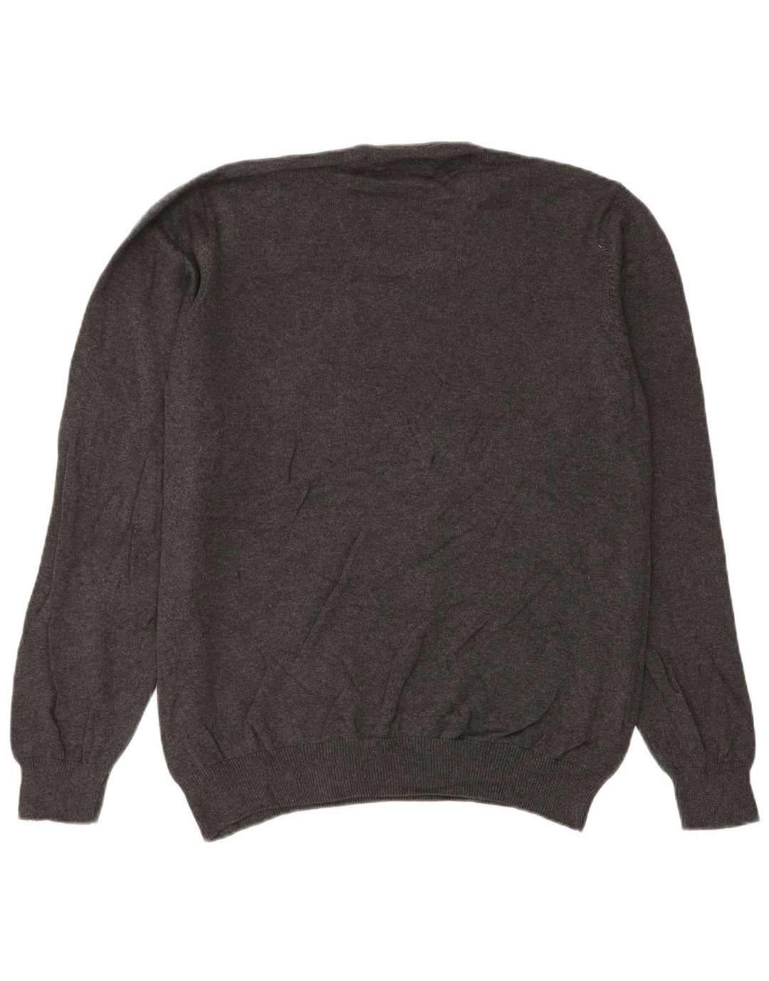 Maglione da uomo Marks & Spencer vestibilità regolare con scollo a V XL in cotone grigio