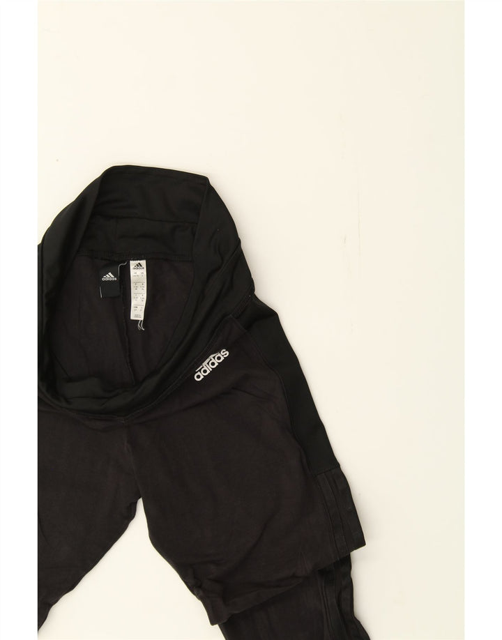 ADIDAS Womens Leggings UK 8/10 Small  Black Cotton Vintage Adidas and Second-Hand Adidas from Messina Hembry 