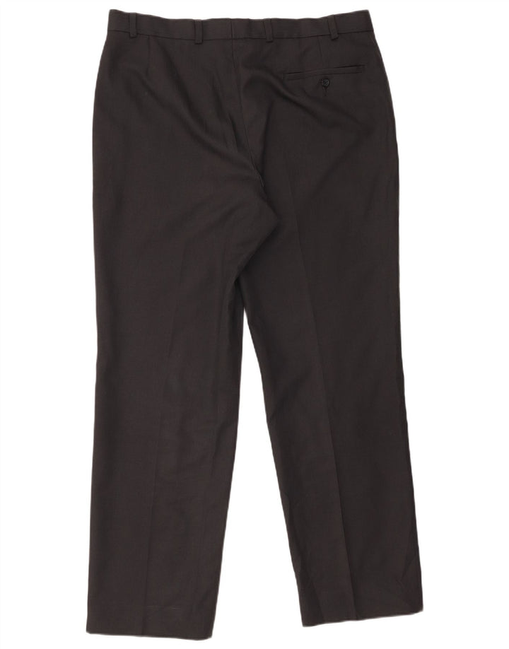 Pantaloni da abito dritti su misura da uomo Marks & Spencer W36 L31 grigi