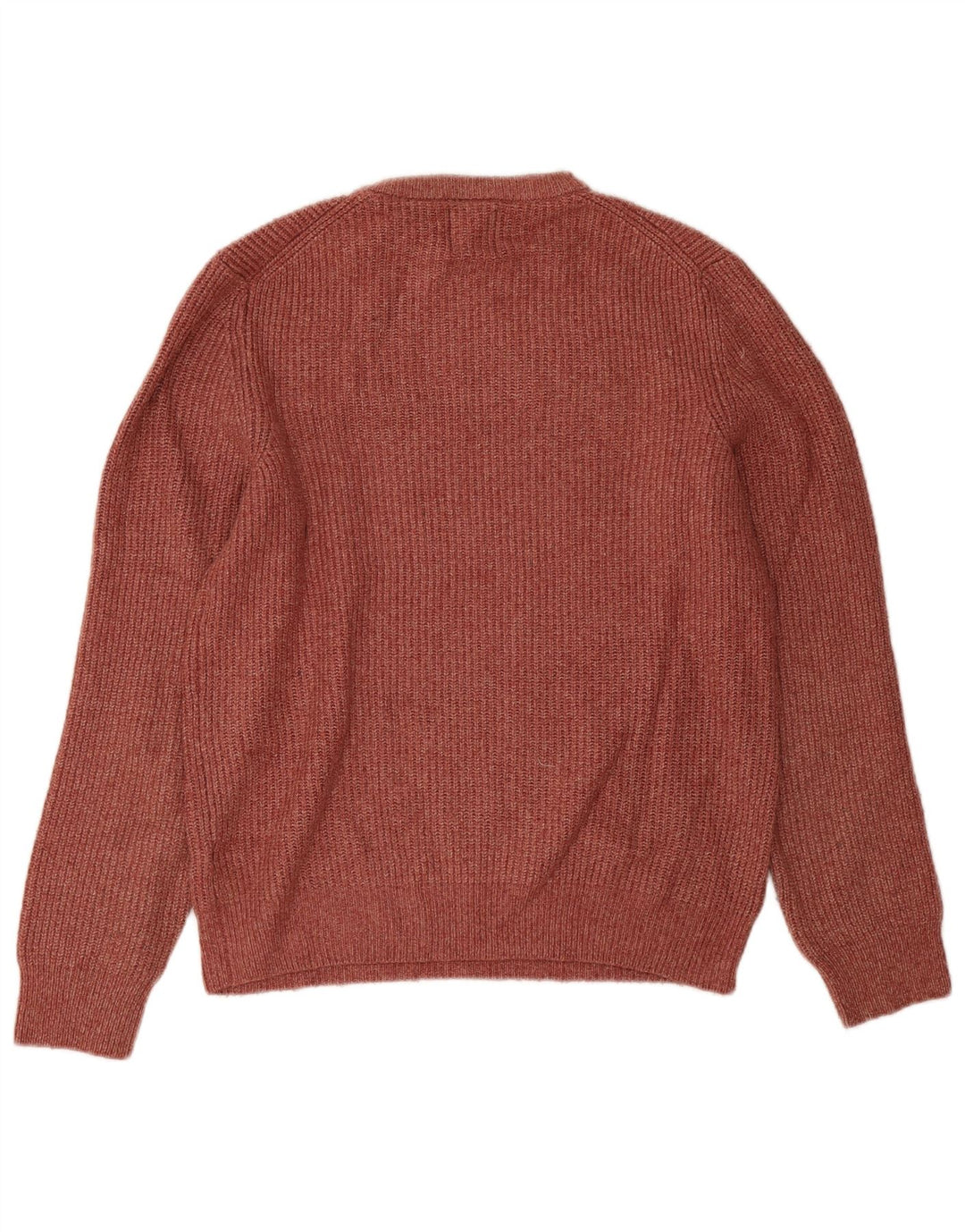 Maglione maglione girocollo da uomo Marks & Spencer piccolo marrone poliammide