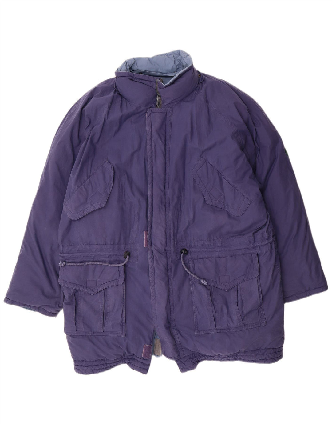 DIADORA Giacca imbottita reversibile vestibilità ampia da uomo UK 38 Cotone blu medio