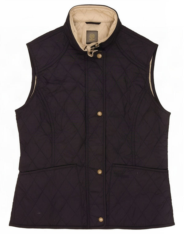 Gilet trapuntato da donna Barbour UK 12 medio blu navy Poliammide