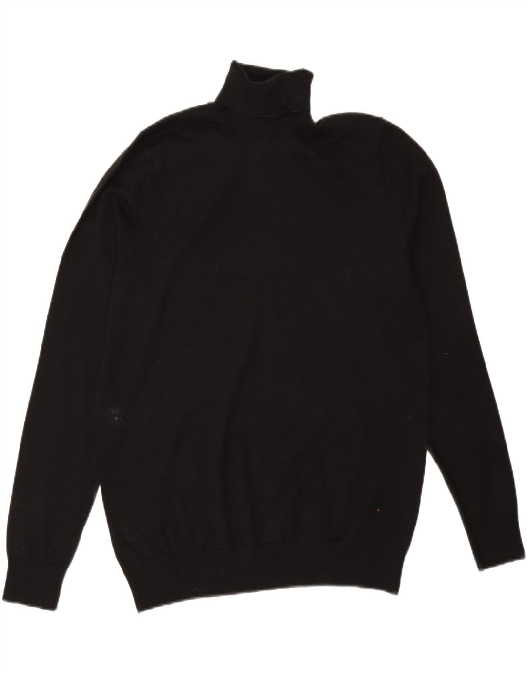 Maglione maglione a collo alto da donna Marks & Spencer UK 14 cotone nero medio