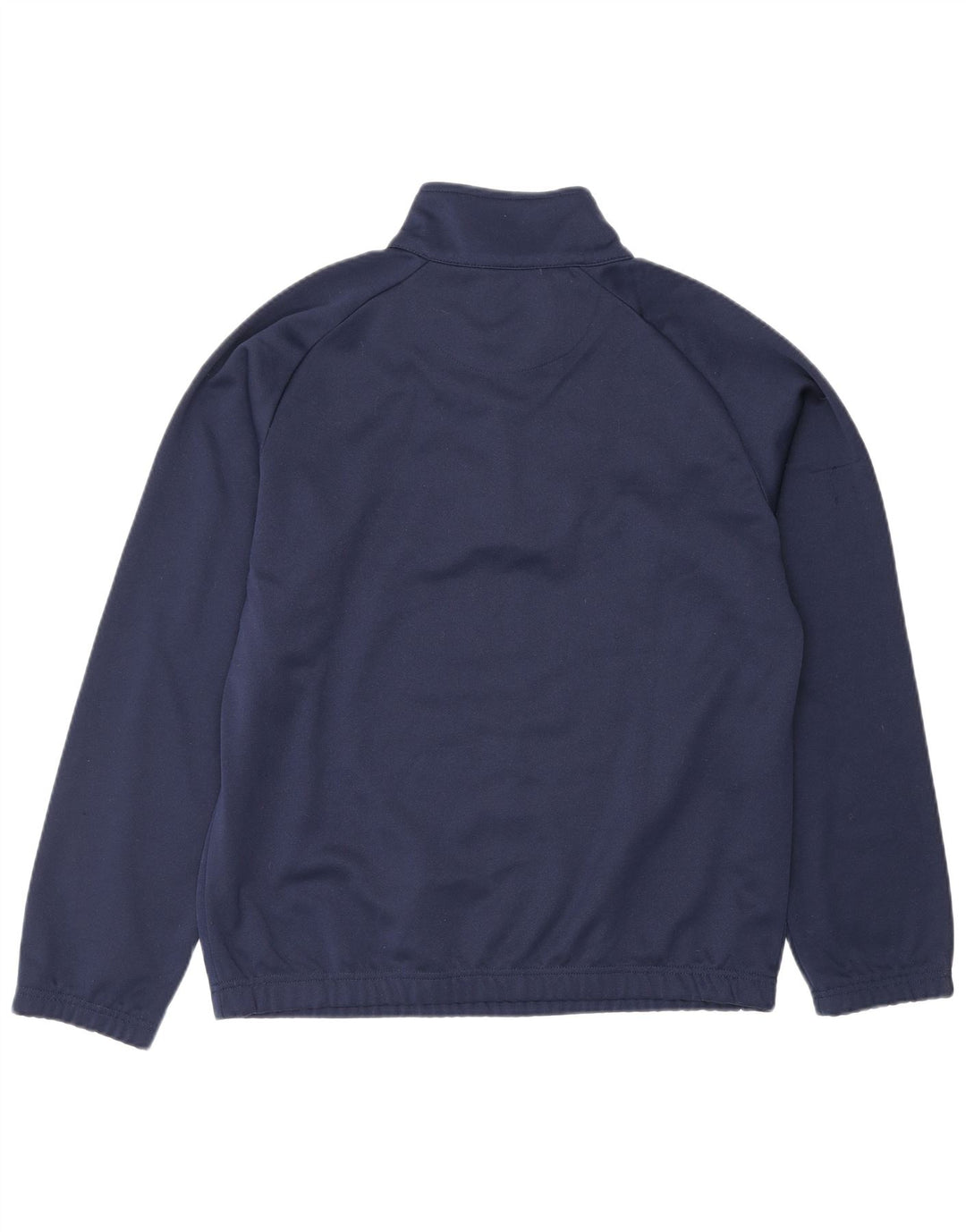 Felpa Kappa da uomo con zip e collo, maglione medio, blu navy, in poliestere
