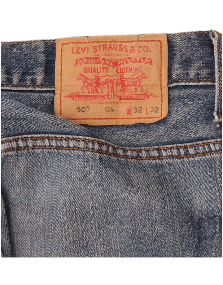 Levi's Uomo 507 Jeans Bootcut W32 L32 Cotone Blu