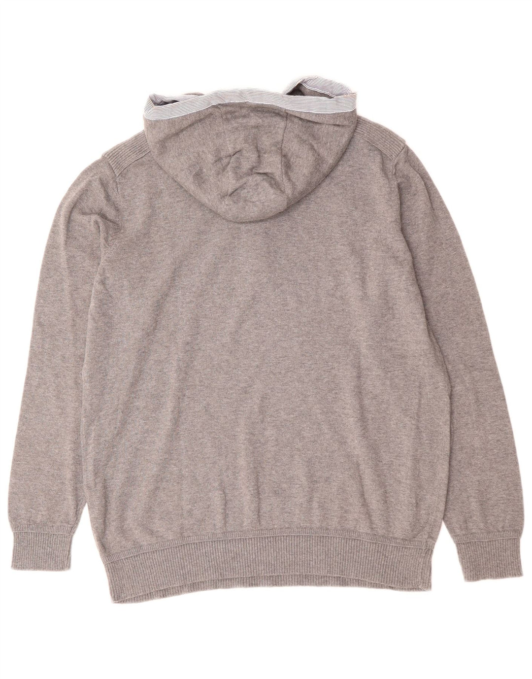 MASSIMO DUTTI Maglione da uomo con cappuccio grande cotone grigio