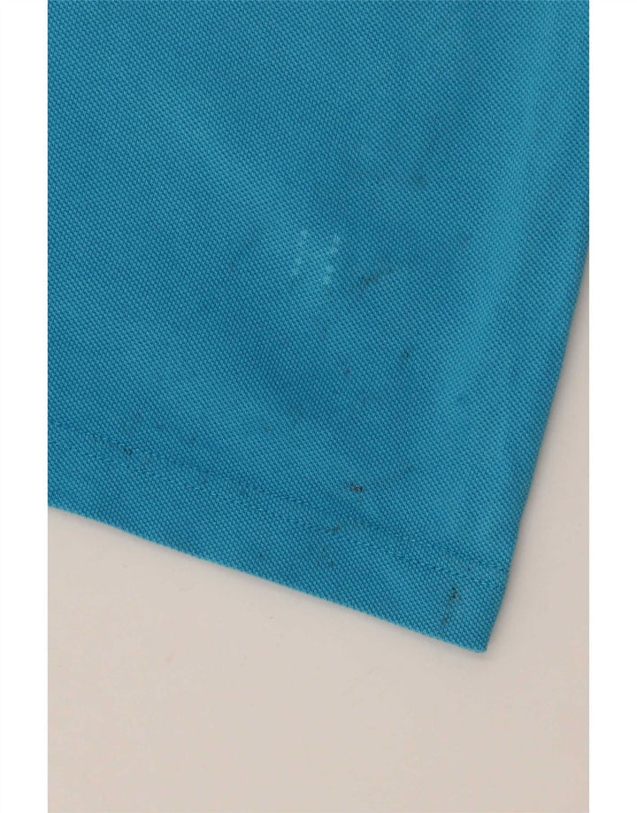 Polo da uomo Hugo Boss grande in cotone blu