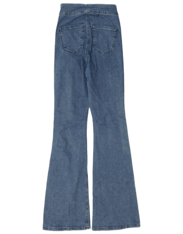 Jeans svasati a vita alta da donna Topshop W26 L32 cotone blu