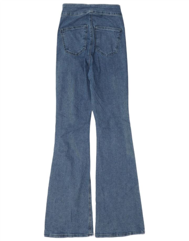 Jeans svasati a vita alta da donna Topshop W26 L32 cotone blu