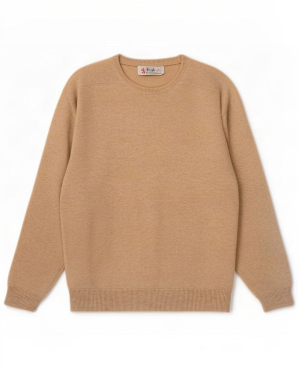 Maglione maglione girocollo da uomo Pringle UK 44 XL Beige New Wool
