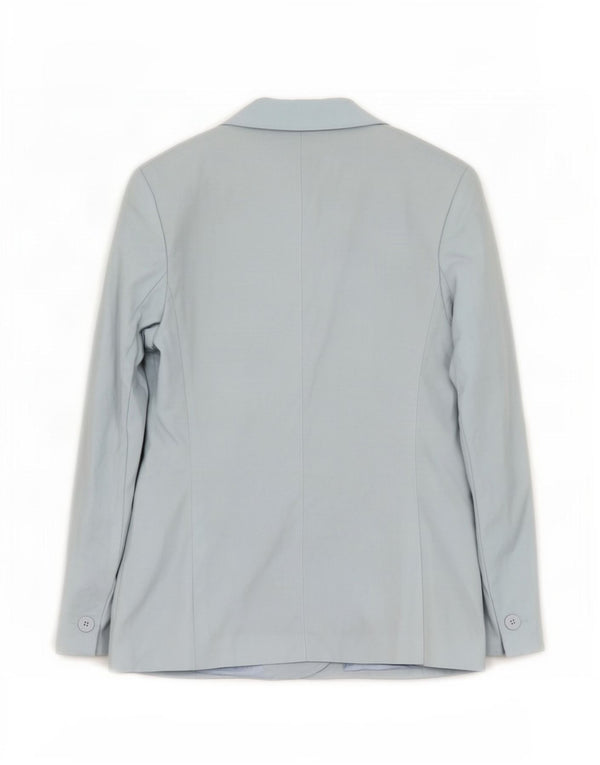 Giacca blazer a 3 bottoni Marks & Spencer da donna UK 12 Viscosa blu medio