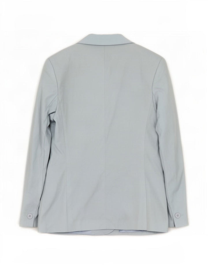 Giacca blazer a 3 bottoni Marks & Spencer da donna UK 12 Viscosa blu medio