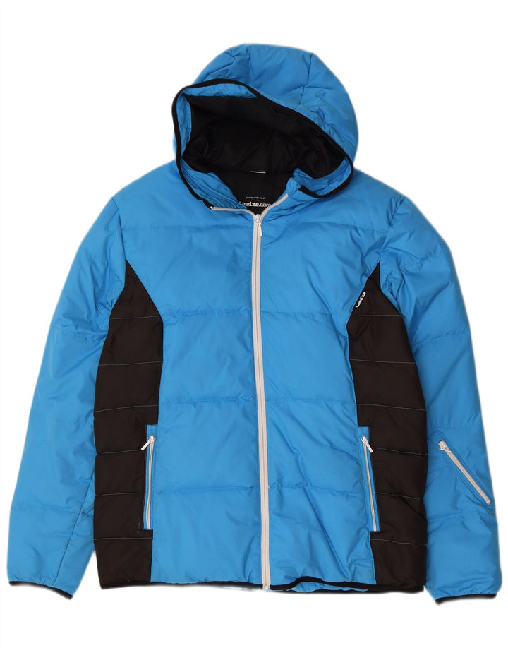 Giacca imbottita con cappuccio da uomo Wedze UK 40 Large Blu Colourblock Poliestere
