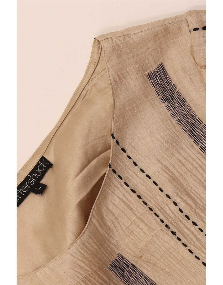 Abito a trapezio da donna Aftershock UK 14 a righe beige grandi