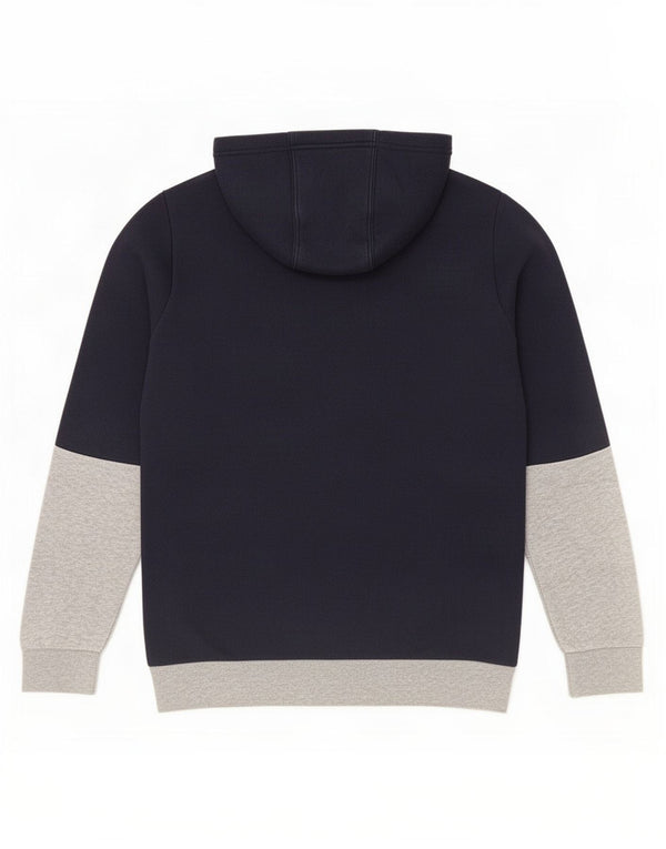 Felpa con cappuccio e zip Adidas da ragazzo 13-14 anni in cotone color block blu navy