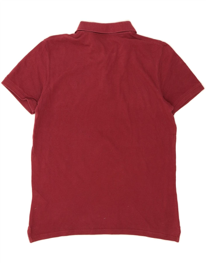 JACK & JONES Mens Polo Shirt Large Burgundy Cotton Vintage Jack & Jones and Second-Hand Jack & Jones from Messina Hembry 
