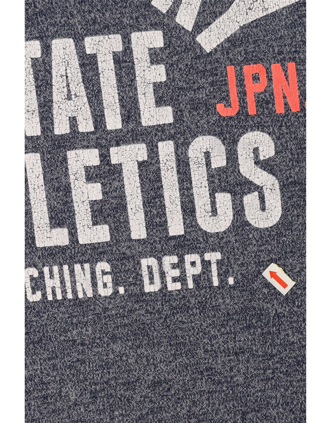 T-shirt grafica da uomo con grafica per atletica leggera SUPERDRY, grande cotone chiazzato blu