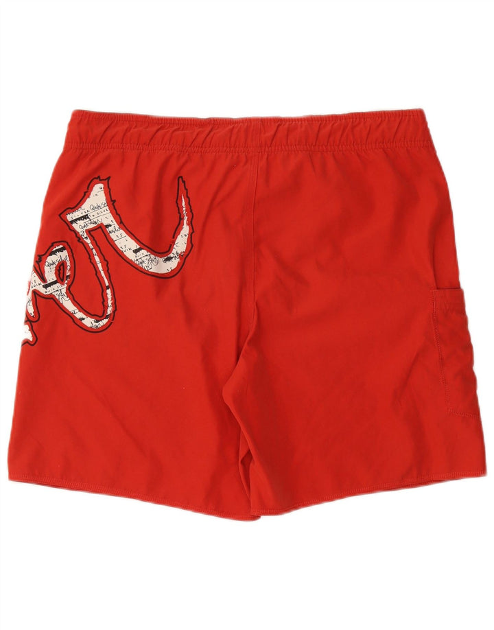 QUIKSILVER Pantaloncini da bagno grafici da uomo piccoli in poliestere rosso