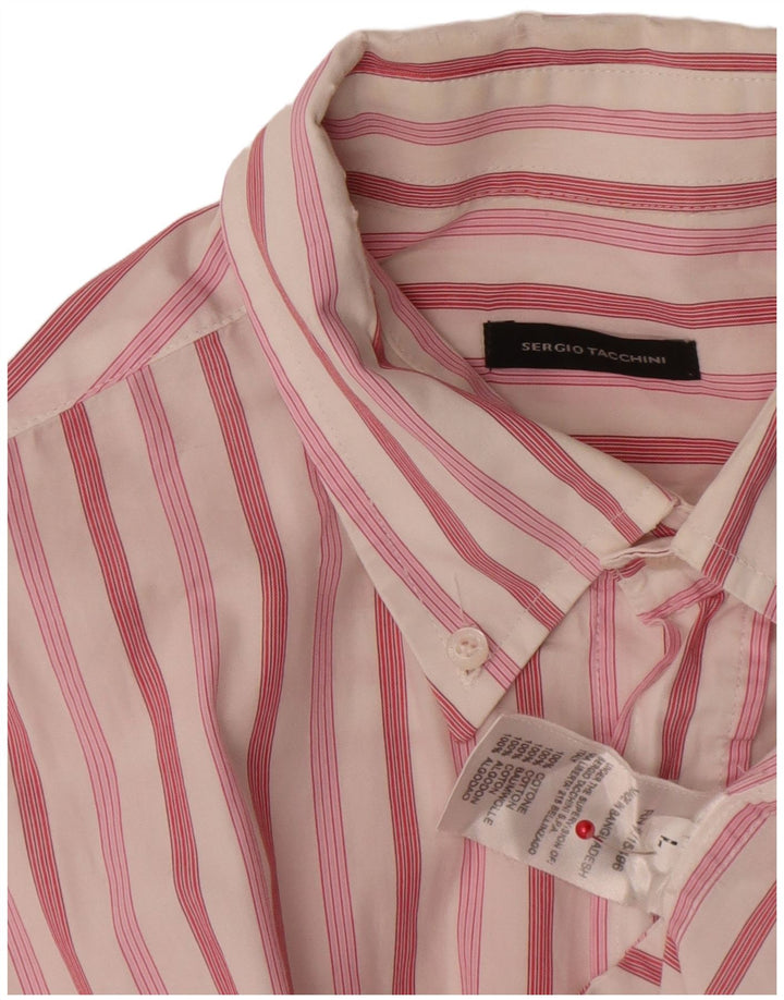 Camicia Uomo Sergio Tacchini Cotone Righe Grandi Rosa
