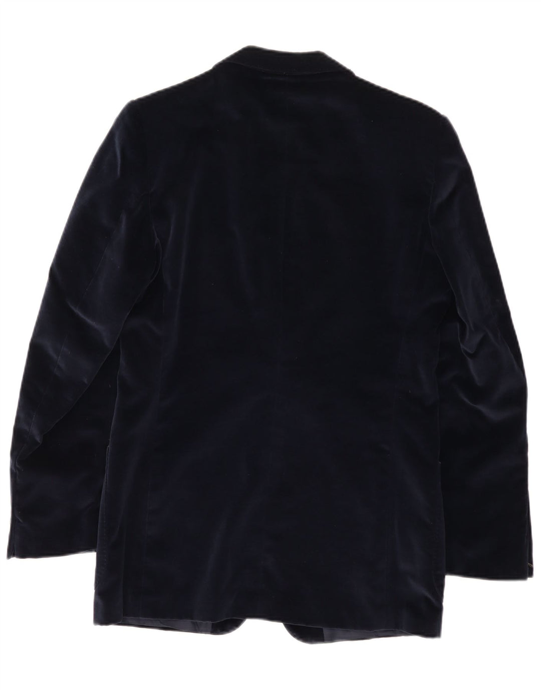 Giacca blazer vintage da uomo in velluto a 2 bottoni IT 50 grande blu navy